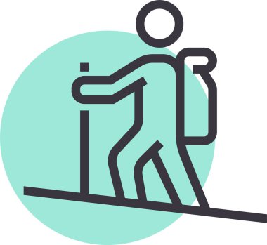 Turist. Web simgesi basit illüstrasyon