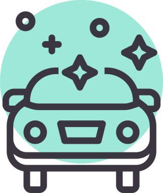 Yıka arabayı. Web simgesi basit illüstrasyon