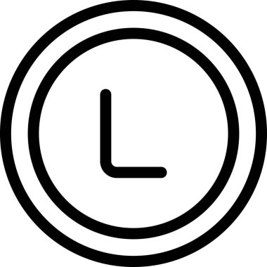 Saat, zaman simgesi. vektör illüstrasyonu