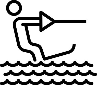 wakeboard web simgesi vektör illüstrasyonu