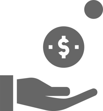 Dolar. Web simgesi basit tasarım