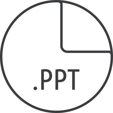 ppt dosya biçiminin vektör illüstrasyonu