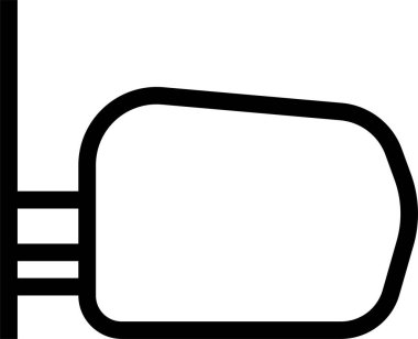 Ayna simgesinin vektör illüstrasyonu