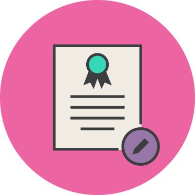 Bir belge dosya simgesinin vektör illüstrasyonu 