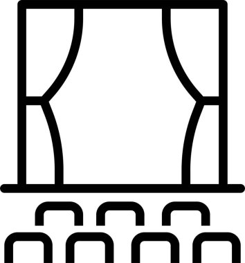 Tiyatro. Web simgesi basit illüstrasyon