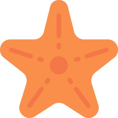 denizyıldızı düz vektör simgesi