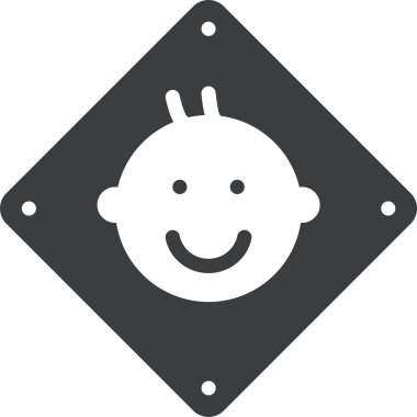 Bebeğim. Web simgesi basit illüstrasyon