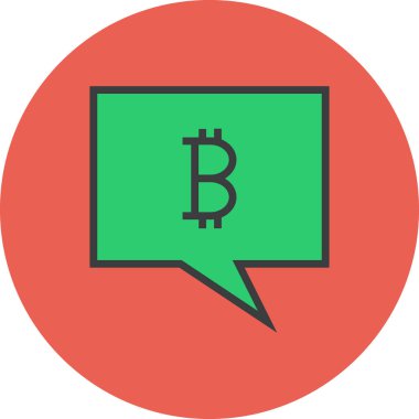 Bitcoin web simgesi basit tasarım, vektör