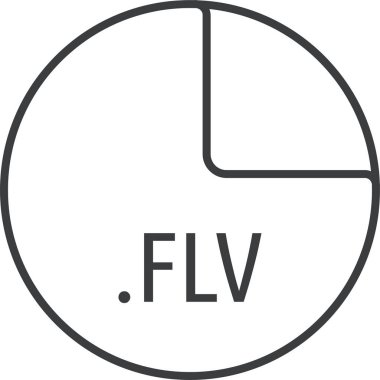 flv dosya biçiminin vektör illüstrasyonu