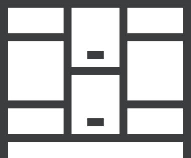 Çekmecede. Web simgesi basit illüstrasyon