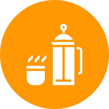 Kahve. Web simgesi basit illüstrasyon 