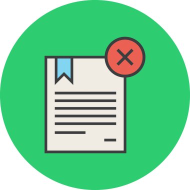 Bir belge dosya simgesinin vektör illüstrasyonu 