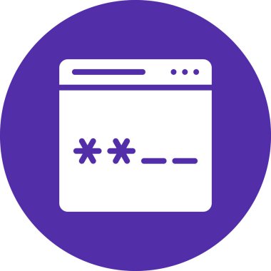 parola web simgesi basit illüstrasyon