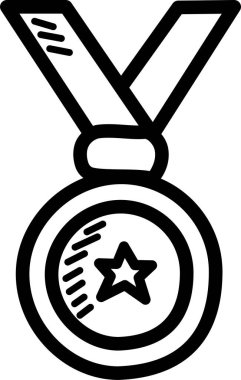 Madalya. Web simgesi basit illüstrasyon