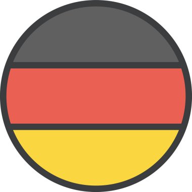 Almanya bayrağı, vektör illüstrasyonu 