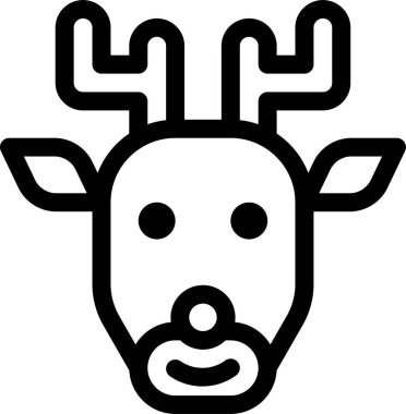 Ren geyiği. Web simgesi basit illüstrasyon