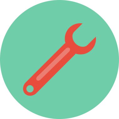 İngiliz anahtarı simgesi vektör illüstrasyonu