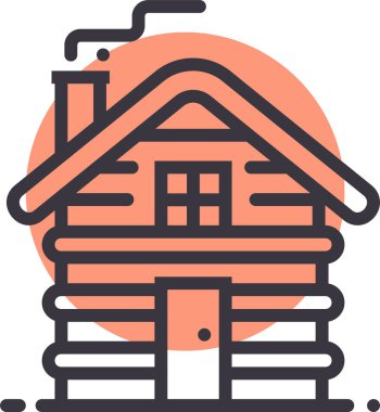 Ev. Web simgesi basit illüstrasyon