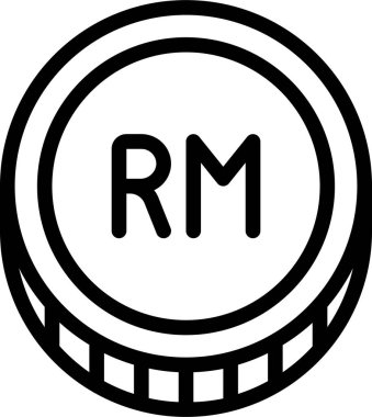 ringgit Malezya para vektör simgesi, modern illüstrasyon