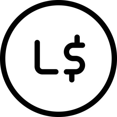 Dolar. Web simgesi vektör illüstrasyonu