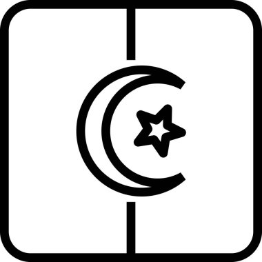  Cezayir ülke bayrağı, vektör illüstrasyonu 