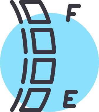 Tek bir mavi ve beyaz simgenin vektör illüstrasyonu