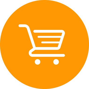 Alışveriş arabası. Basit resimleme 