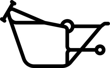 Alışveriş arabası. Basit resimleme