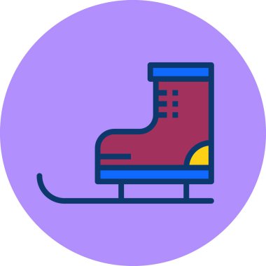 skating icon. simple illustration