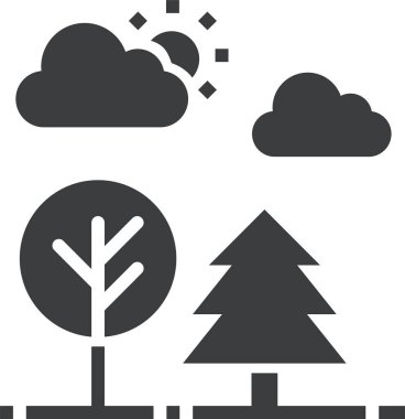 Ağaç. Web simgesi basit illüstrasyon