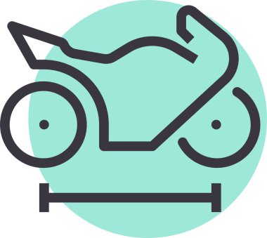 motosiklet web simgesi basit illüstrasyon
