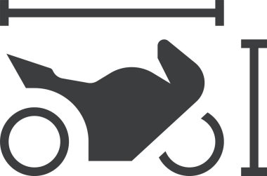 motosiklet web simgesi basit illüstrasyon