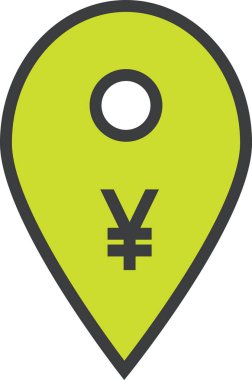 yen. Web simgesi basit illüstrasyon