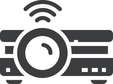 Projektör. Web simgesi basit illüstrasyon