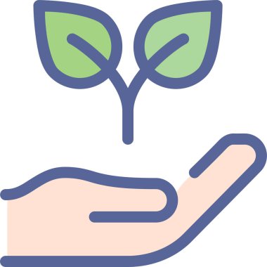 Bitki. Web simgesi basit illüstrasyon