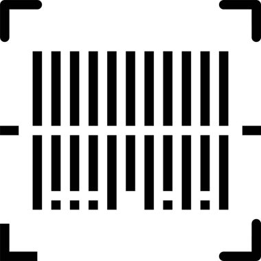 Barkod. Web simgesi basit illüstrasyon