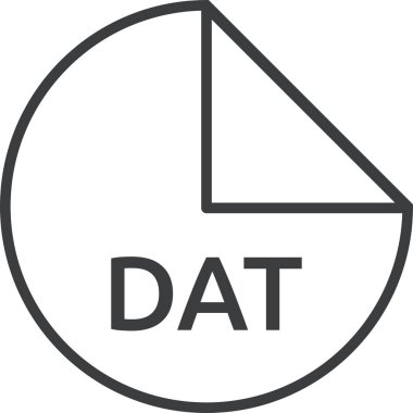 Veri dosya biçiminin vektör illüstrasyonu