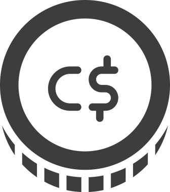 Kanada Doları. Web simgesi vektör illüstrasyonu