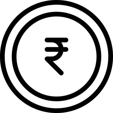 Rupi para birimi web simgesi, basit vektör illüstrasyonu 