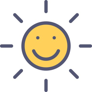 Güneş Ağı simgesi basit illüstrasyon