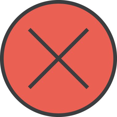 İptal et. Web simgesi basit illüstrasyon