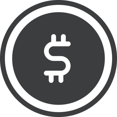 Dolar. Web simgesi basit tasarım