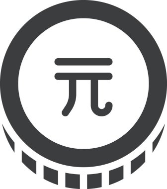 renminbi. Web simgesi vektör illüstrasyonu