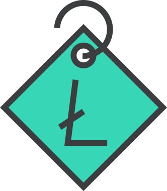 litecoin web simgesi basit tasarım, vektör