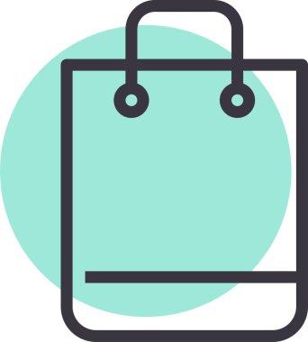 Çanta. Web simgesi basit illüstrasyon 