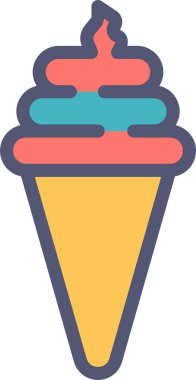 Dondurma. vektör illüstrasyonu 