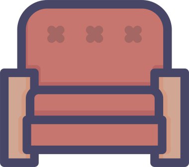 Kanepe. Web simgesi basit illüstrasyon