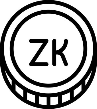 kwacha web simgesi, basit vektör illüstrasyonu 