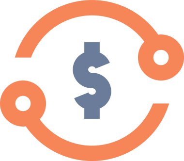 Dolar. Web simgesi basit illüstrasyon