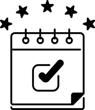 Takvim simgesi, vektör çizimi